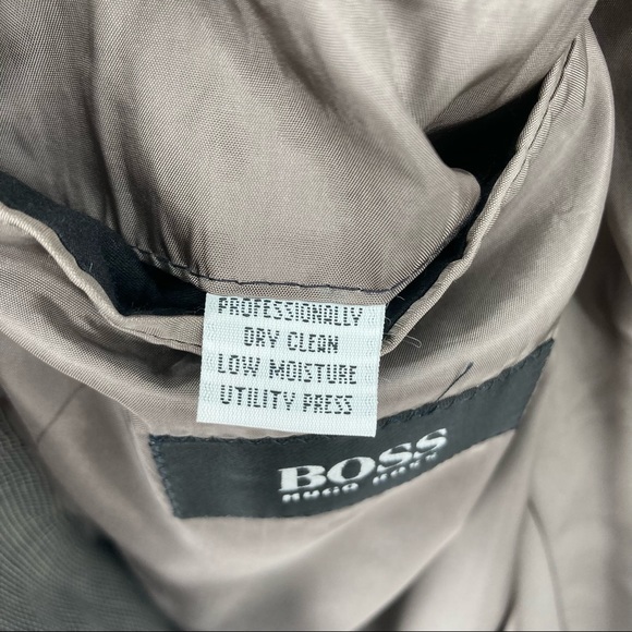 Hugo Boss Apollon Virgin Wool Checked Print Blazer - Picture 11 of 12